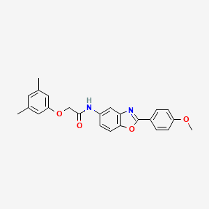 molecular formula C24H22N2O4 B3702664 2-(3,5-dimethylphenoxy)-N-[2-(4-methoxyphenyl)-1,3-benzoxazol-5-yl]acetamide 