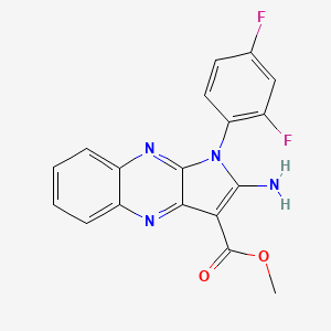 Methyl 2-amino-1-(2,4-difluorophenyl)pyrrolo[3,2-b]quinoxaline-3-carboxylate