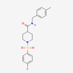 1-[(4-fluorophenyl)sulfonyl]-N-(4-methylbenzyl)piperidine-4-carboxamide