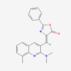 4-{[2-(dimethylamino)-8-methyl-3-quinolinyl]methylene}-2-phenyl-1,3-oxazol-5(4H)-one