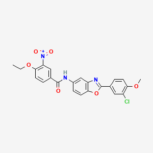 N-[2-(3-chloro-4-methoxyphenyl)-1,3-benzoxazol-5-yl]-4-ethoxy-3-nitrobenzamide