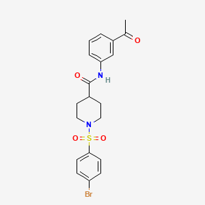 N-(3-acetylphenyl)-1-[(4-bromophenyl)sulfonyl]piperidine-4-carboxamide