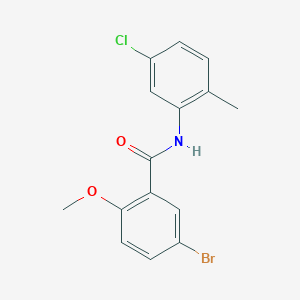 molecular formula C15H13BrClNO2 B3702770 5-bromo-N-(5-chloro-2-methylphenyl)-2-methoxybenzamide 