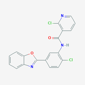 molecular formula C19H11Cl2N3O2 B370280 N-[5-(1,3-benzoxazol-2-yl)-2-chlorophenyl]-2-chloronicotinamide CAS No. 925630-47-3