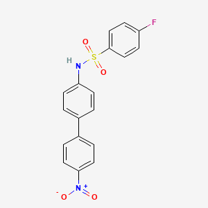 molecular formula C18H13FN2O4S B3702803 4-FLUORO-{N}-(4'-NITROBIPHENYL-4-YL)BENZENESULFONAMIDE 