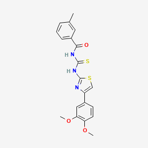 N-{[4-(3,4-dimethoxyphenyl)-1,3-thiazol-2-yl]carbamothioyl}-3-methylbenzamide