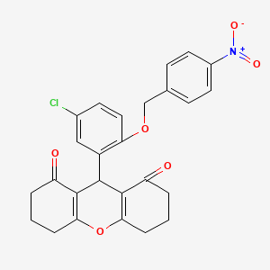 9-{5-chloro-2-[(4-nitrobenzyl)oxy]phenyl}-3,4,5,6,7,9-hexahydro-1H-xanthene-1,8(2H)-dione