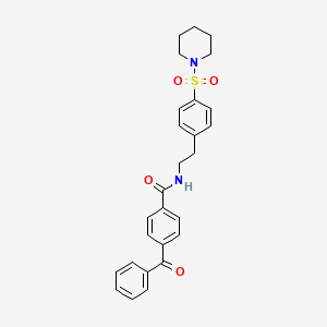 4-BENZOYL-N-{2-[4-(PIPERIDINE-1-SULFONYL)PHENYL]ETHYL}BENZAMIDE