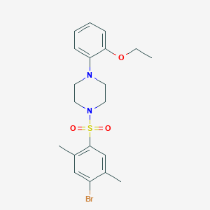 molecular formula C20H25BrN2O3S B3702848 1-(4-Bromo-2,5-dimethylbenzenesulfonyl)-4-(2-ethoxyphenyl)piperazine 