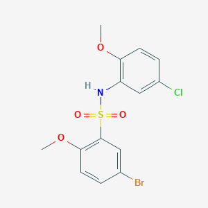 [(5-Bromo-2-methoxyphenyl)sulfonyl](5-chloro-2-methoxyphenyl)amine