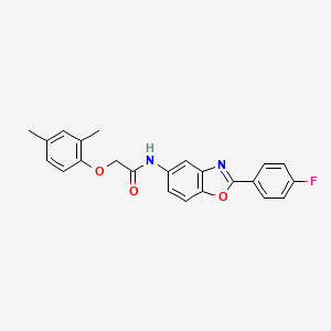 molecular formula C23H19FN2O3 B3702869 2-(2,4-dimethylphenoxy)-N-[2-(4-fluorophenyl)-1,3-benzoxazol-5-yl]acetamide 