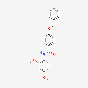 molecular formula C22H21NO4 B3702880 4-(benzyloxy)-N-(2,4-dimethoxyphenyl)benzamide 