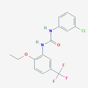 molecular formula C16H14ClF3N2O2 B3702905 1-(3-Chlorophenyl)-3-[2-ethoxy-5-(trifluoromethyl)phenyl]urea 