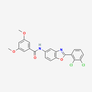 molecular formula C22H16Cl2N2O4 B3702915 N-[2-(2,3-dichlorophenyl)-1,3-benzoxazol-5-yl]-3,5-dimethoxybenzamide 