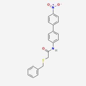 2-benzylsulfanyl-N-[4-(4-nitrophenyl)phenyl]acetamide