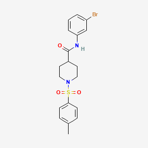 molecular formula C19H21BrN2O3S B3702953 N-(3-bromophenyl)-1-[(4-methylphenyl)sulfonyl]-4-piperidinecarboxamide 