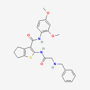 2-[[2-(benzylamino)acetyl]amino]-N-(2,4-dimethoxyphenyl)-5,6-dihydro-4H-cyclopenta[b]thiophene-3-carboxamide