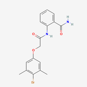 molecular formula C17H17BrN2O3 B3702998 2-{[(4-bromo-3,5-dimethylphenoxy)acetyl]amino}benzamide 