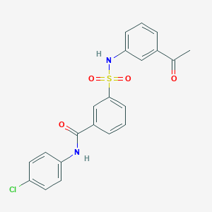 3-[(3-acetylphenyl)sulfamoyl]-N-(4-chlorophenyl)benzamide