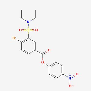 molecular formula C17H17BrN2O6S B3703045 (4-Nitrophenyl) 4-bromo-3-(diethylsulfamoyl)benzoate 