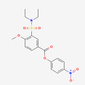 molecular formula C18H20N2O7S B3703052 (4-Nitrophenyl) 3-(diethylsulfamoyl)-4-methoxybenzoate 