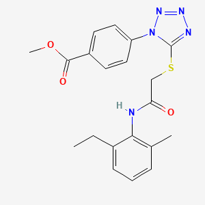 METHYL 4-[5-({[(2-ETHYL-6-METHYLPHENYL)CARBAMOYL]METHYL}SULFANYL)-1H-1,2,3,4-TETRAZOL-1-YL]BENZOATE