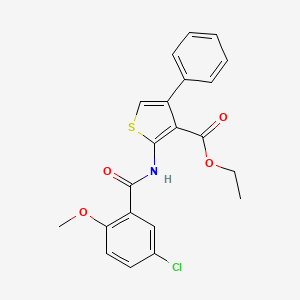 Ethyl 2-{[(5-chloro-2-methoxyphenyl)carbonyl]amino}-4-phenylthiophene-3-carboxylate