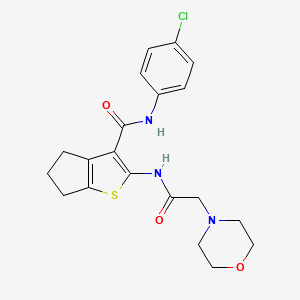 N-(4-chlorophenyl)-2-[(2-morpholin-4-ylacetyl)amino]-5,6-dihydro-4H-cyclopenta[b]thiophene-3-carboxamide