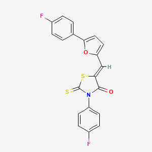 3-(4-fluorophenyl)-5-{[5-(4-fluorophenyl)-2-furyl]methylene}-2-thioxo-1,3-thiazolidin-4-one