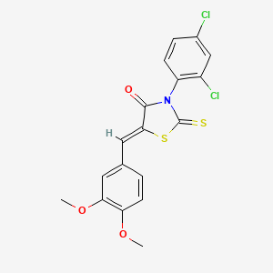 3-(2,4-dichlorophenyl)-5-(3,4-dimethoxybenzylidene)-2-thioxo-1,3-thiazolidin-4-one