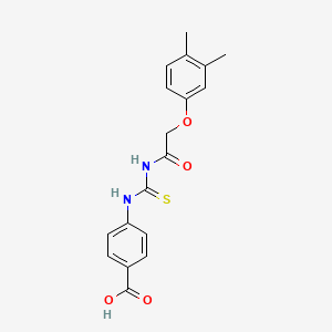 molecular formula C18H18N2O4S B3703122 4-[[2-(3,4-Dimethylphenoxy)acetyl]carbamothioylamino]benzoic acid CAS No. 532957-21-4