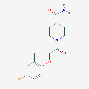 molecular formula C15H19BrN2O3 B3703181 1-[(4-bromo-2-methylphenoxy)acetyl]-4-piperidinecarboxamide 