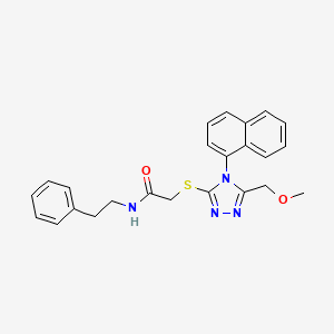 molecular formula C24H24N4O2S B3703196 2-{[5-(methoxymethyl)-4-(1-naphthyl)-4H-1,2,4-triazol-3-yl]thio}-N-(2-phenylethyl)acetamide 