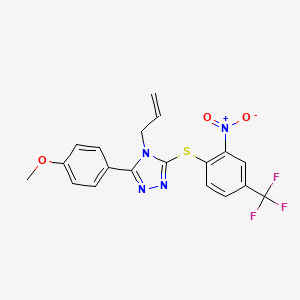 4-allyl-3-(4-methoxyphenyl)-5-{[2-nitro-4-(trifluoromethyl)phenyl]thio}-4H-1,2,4-triazole