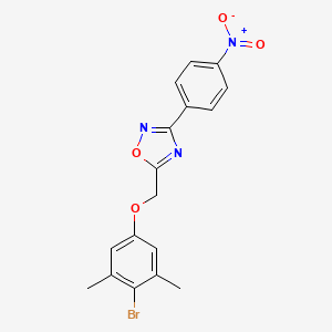 5-[(4-bromo-3,5-dimethylphenoxy)methyl]-3-(4-nitrophenyl)-1,2,4-oxadiazole