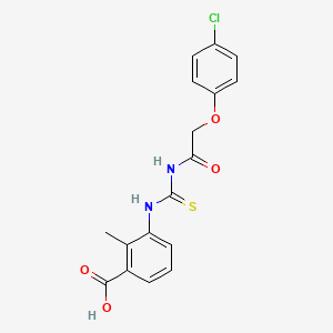 3-({[(4-chlorophenoxy)acetyl]carbamothioyl}amino)-2-methylbenzoic acid