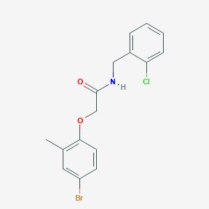 molecular formula C16H15BrClNO2 B3703307 2-(4-bromo-2-methylphenoxy)-N-(2-chlorobenzyl)acetamide 