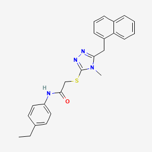 N-(4-ethylphenyl)-2-{[4-methyl-5-(1-naphthylmethyl)-4H-1,2,4-triazol-3-yl]thio}acetamide