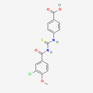 4-[[[(3-Chloro-4-methoxybenzoyl)amino]thioxomethyl]amino]-benzoic acid