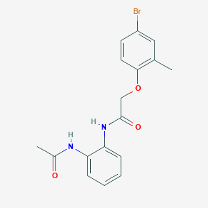 N-[2-(acetylamino)phenyl]-2-(4-bromo-2-methylphenoxy)acetamide