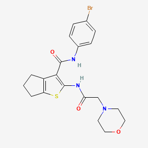 N-(4-bromophenyl)-2-[(2-morpholin-4-ylacetyl)amino]-5,6-dihydro-4H-cyclopenta[b]thiophene-3-carboxamide