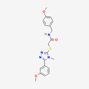 N-[(4-methoxyphenyl)methyl]-2-[[5-(3-methoxyphenyl)-4-methyl-1,2,4-triazol-3-yl]sulfanyl]acetamide