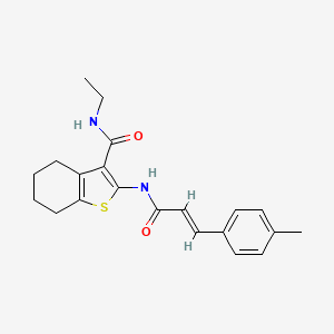 N-ethyl-2-{[3-(4-methylphenyl)acryloyl]amino}-4,5,6,7-tetrahydro-1-benzothiophene-3-carboxamide