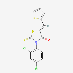 molecular formula C14H7Cl2NOS3 B3703394 3-(2,4-dichlorophenyl)-5-(2-thienylmethylene)-2-thioxo-1,3-thiazolidin-4-one 