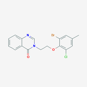 molecular formula C17H14BrClN2O2 B3703402 3-[2-(2-Bromo-6-chloro-4-methylphenoxy)ethyl]quinazolin-4-one 