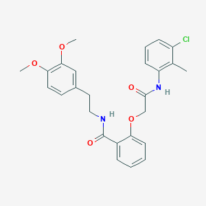 2-{2-[(3-chloro-2-methylphenyl)amino]-2-oxoethoxy}-N-[2-(3,4-dimethoxyphenyl)ethyl]benzamide