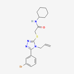 2-{[4-allyl-5-(3-bromophenyl)-4H-1,2,4-triazol-3-yl]thio}-N-cyclohexylacetamide