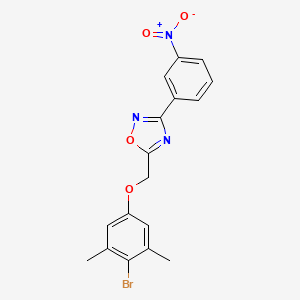 5-[(4-bromo-3,5-dimethylphenoxy)methyl]-3-(3-nitrophenyl)-1,2,4-oxadiazole