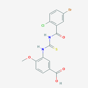 3-({[(5-bromo-2-chlorobenzoyl)amino]carbonothioyl}amino)-4-methoxybenzoic acid