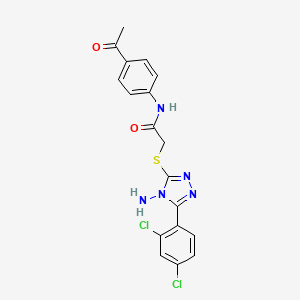 N-(4-acetylphenyl)-2-{[4-amino-5-(2,4-dichlorophenyl)-4H-1,2,4-triazol-3-yl]thio}acetamide